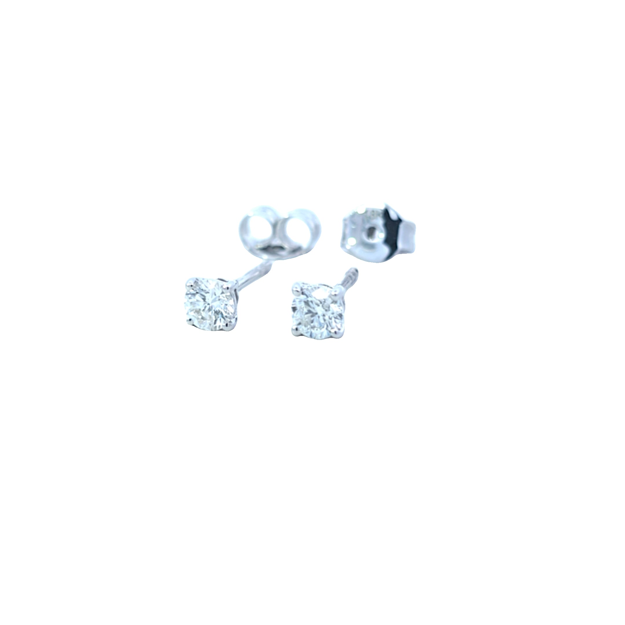 VIP 0.40ct Diamond Stud Earrings Set In 18ct White Gold - Montpellier Jewellers