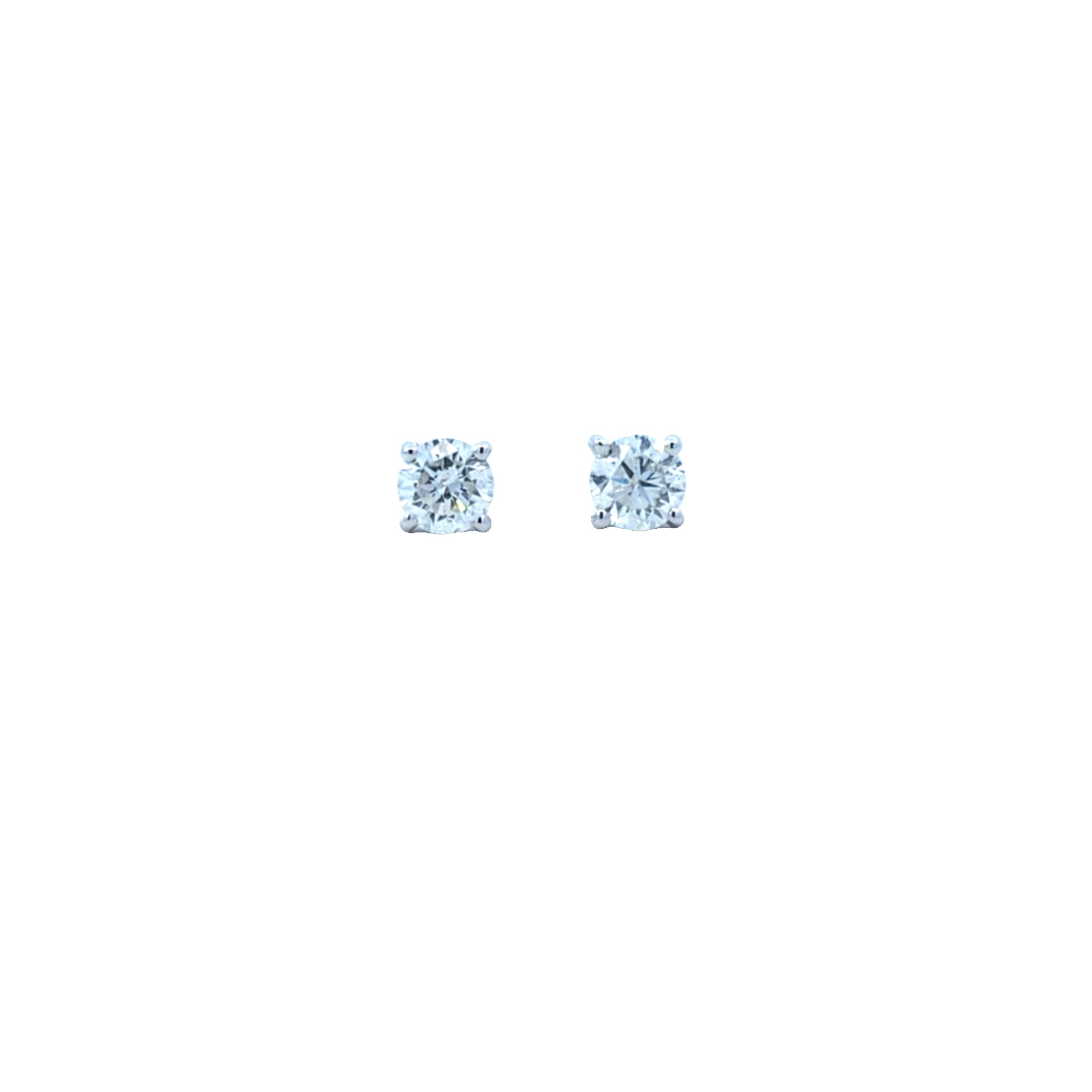 0.40ct Diamond Stud Earrings Set In 18ct White Gold