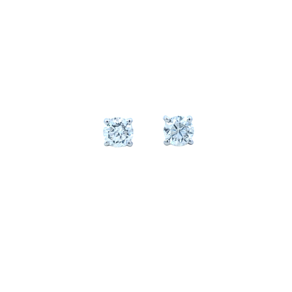 0.40ct Diamond Stud Earrings Set In 18ct White Gold