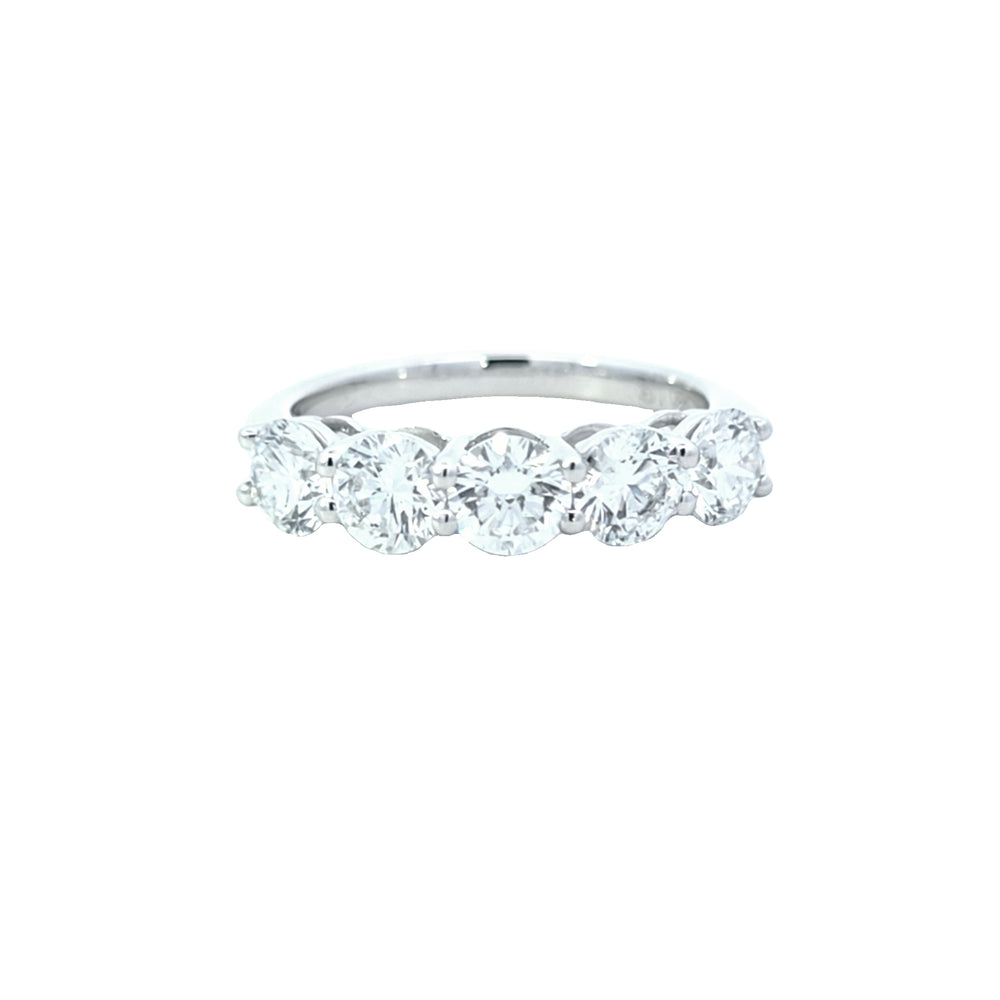 1.96ct F/VS LAB Diamond 5 Stone Ring Set In Platinum