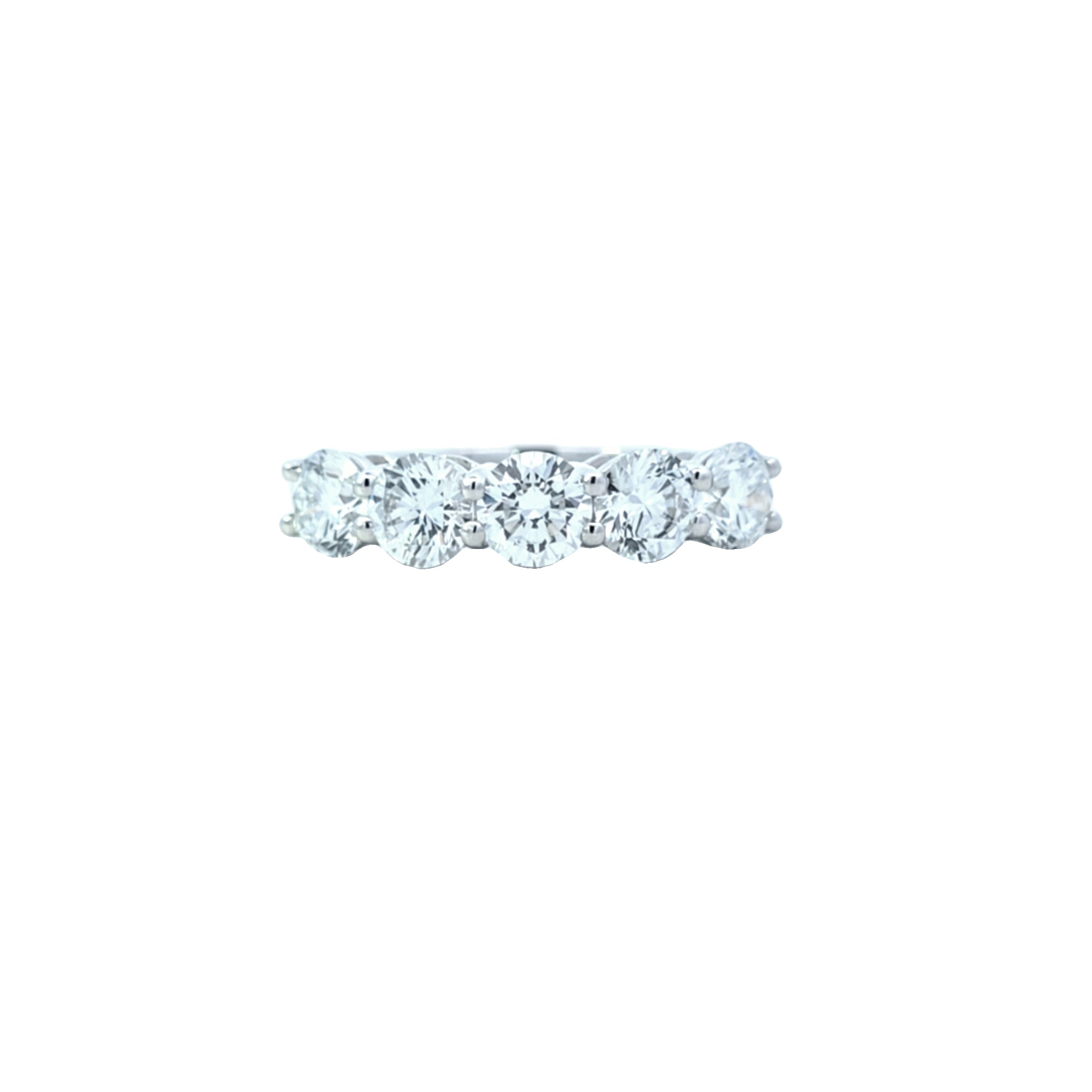1.96ct F/VS LAB Diamond 5 Stone Ring Set In Platinum