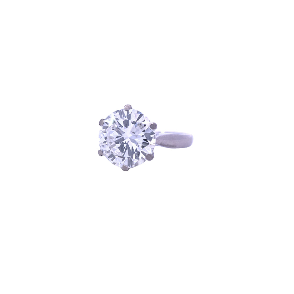 4.16ct K/SI Round Brilliant Cut Diamond Solitaire set in 18ct White Gold