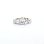 3.20ct F/VS LAB Diamond 5 Stone Ring Set In Platinum