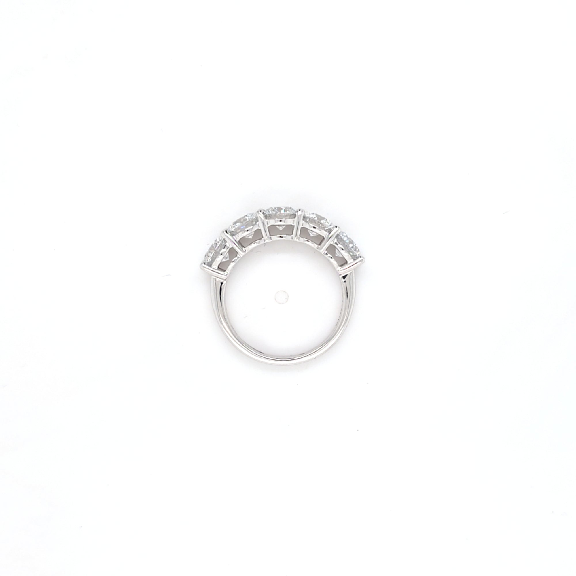 3.20ct F/VS LAB Diamond 5 Stone Ring Set In Platinum