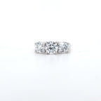 2.73ct F/VS LAB Diamond 3 Stone Ring Set In Platinum