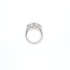 2.73ct F/VS LAB Diamond 3 Stone Ring Set In Platinum