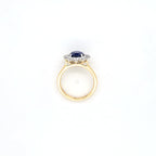 2.57ct LAB Sapphire & LAB Diamond Cluster Ring set in 9ct Gold