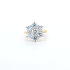 2.89ct LAB Diamond Cluster Ring set in 9ct Gold