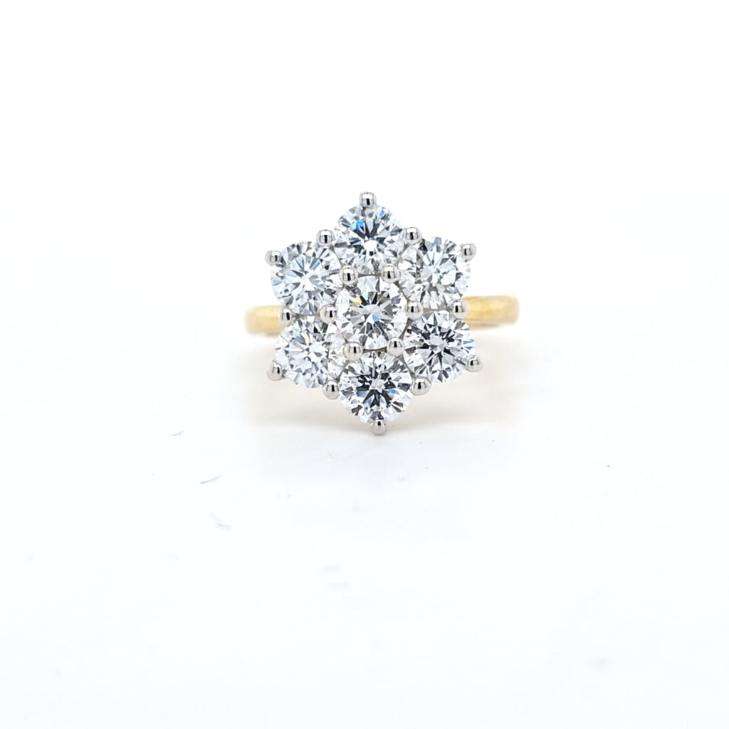 2.89ct LAB Diamond Cluster Ring set in 9ct Gold