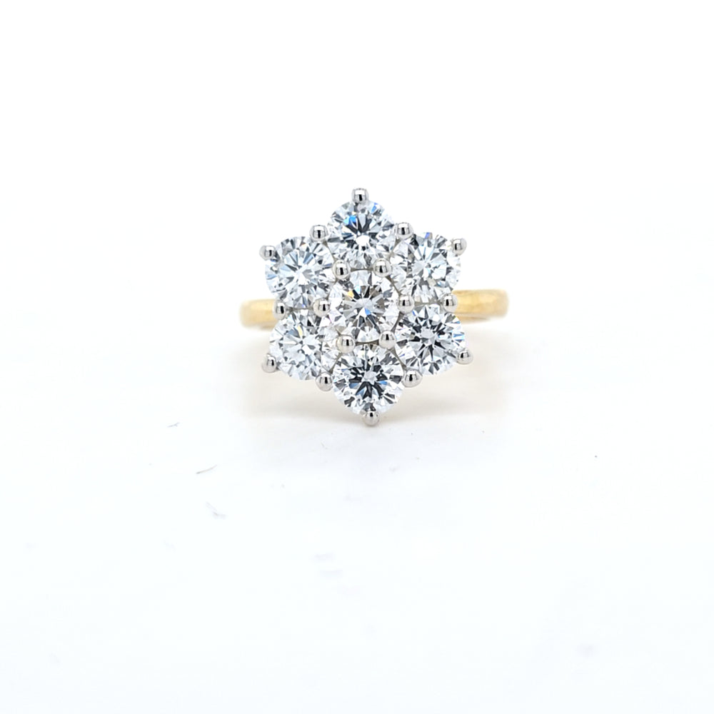 2.89ct LAB Diamond Cluster Ring set in 9ct Gold