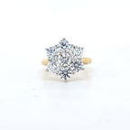 2.89ct LAB Diamond Cluster Ring set in 9ct Gold