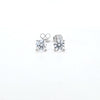 2.18ct F/VS LAB Diamond Stud Earrings Set In White Gold