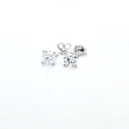 2.18ct F/VS LAB Diamond Stud Earrings Set In White Gold
