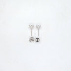 2.18ct F/VS LAB Diamond Stud Earrings Set In White Gold