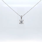 1.01ct LAB Diamond Pendant in 18ct White Gold with Chain