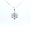 2.08ct LAB Diamond Cluster Pendant in 9ct White Gold with Chain - Montpellier Jewellers
