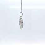 2.08ct LAB Diamond Cluster Pendant in 9ct White Gold with Chain