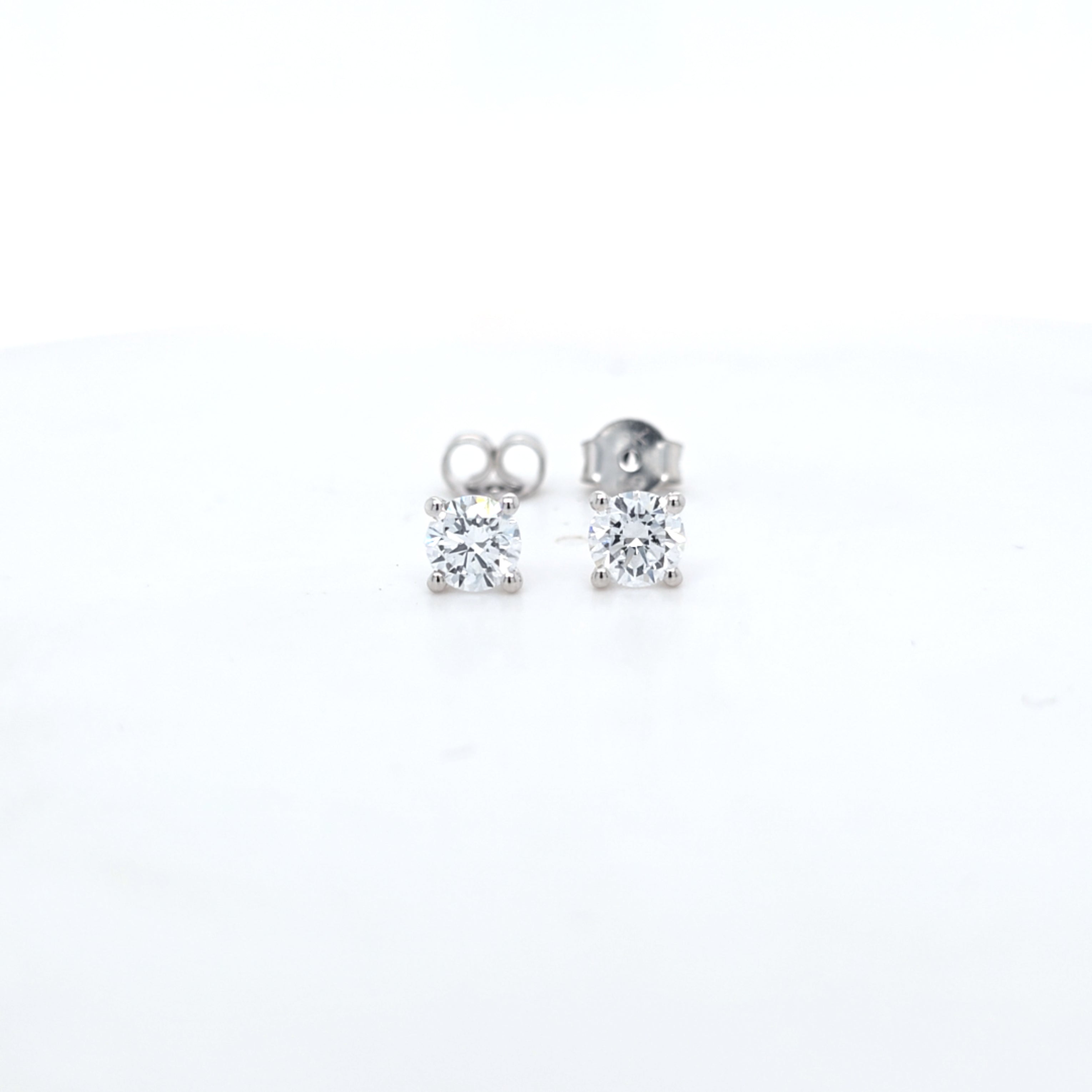 1.00ct F/VS LAB Diamond Stud Earrings Set In 9ct White Gold - Montpellier Jewellers