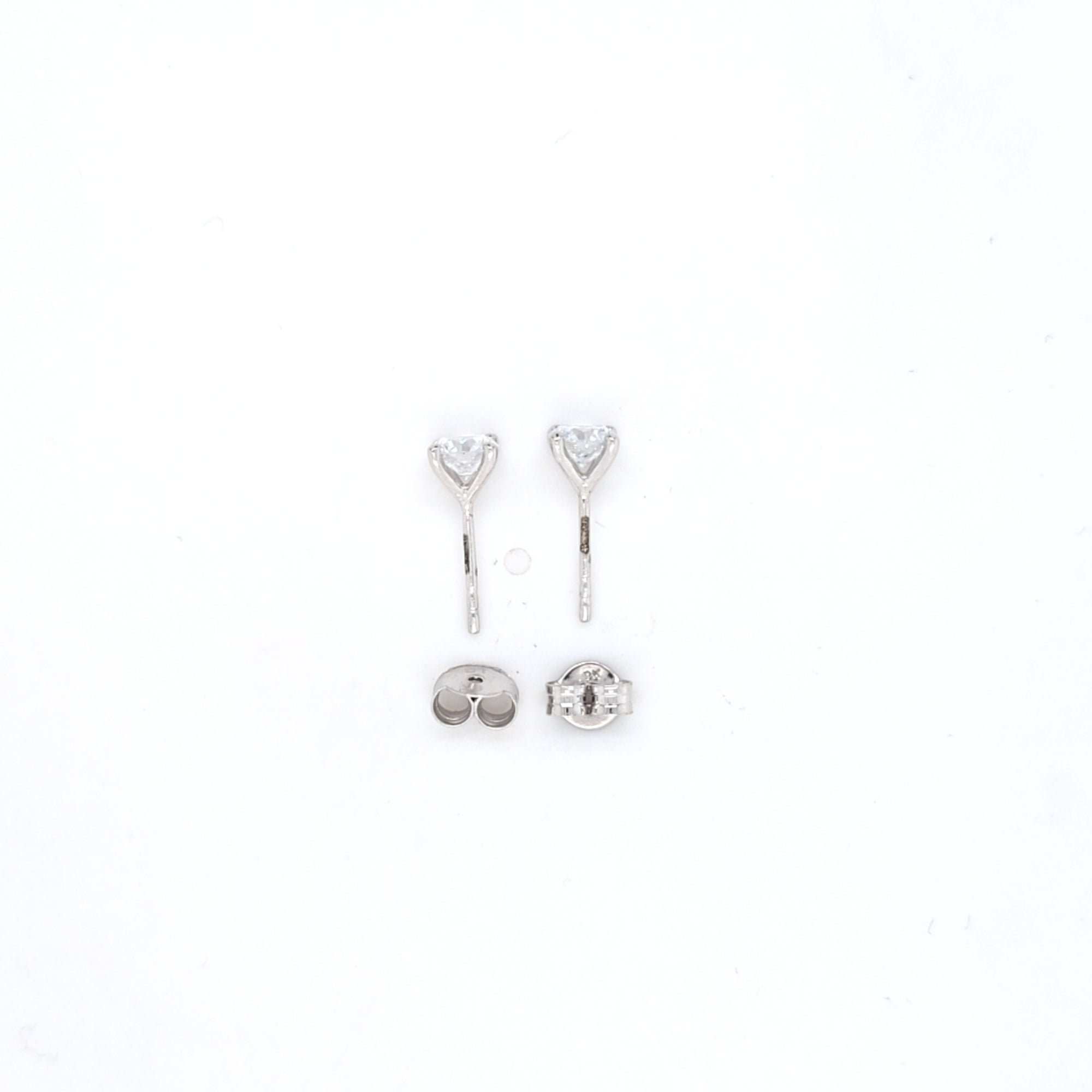 1.00ct F/VS LAB Diamond Stud Earrings Set In 9ct White Gold