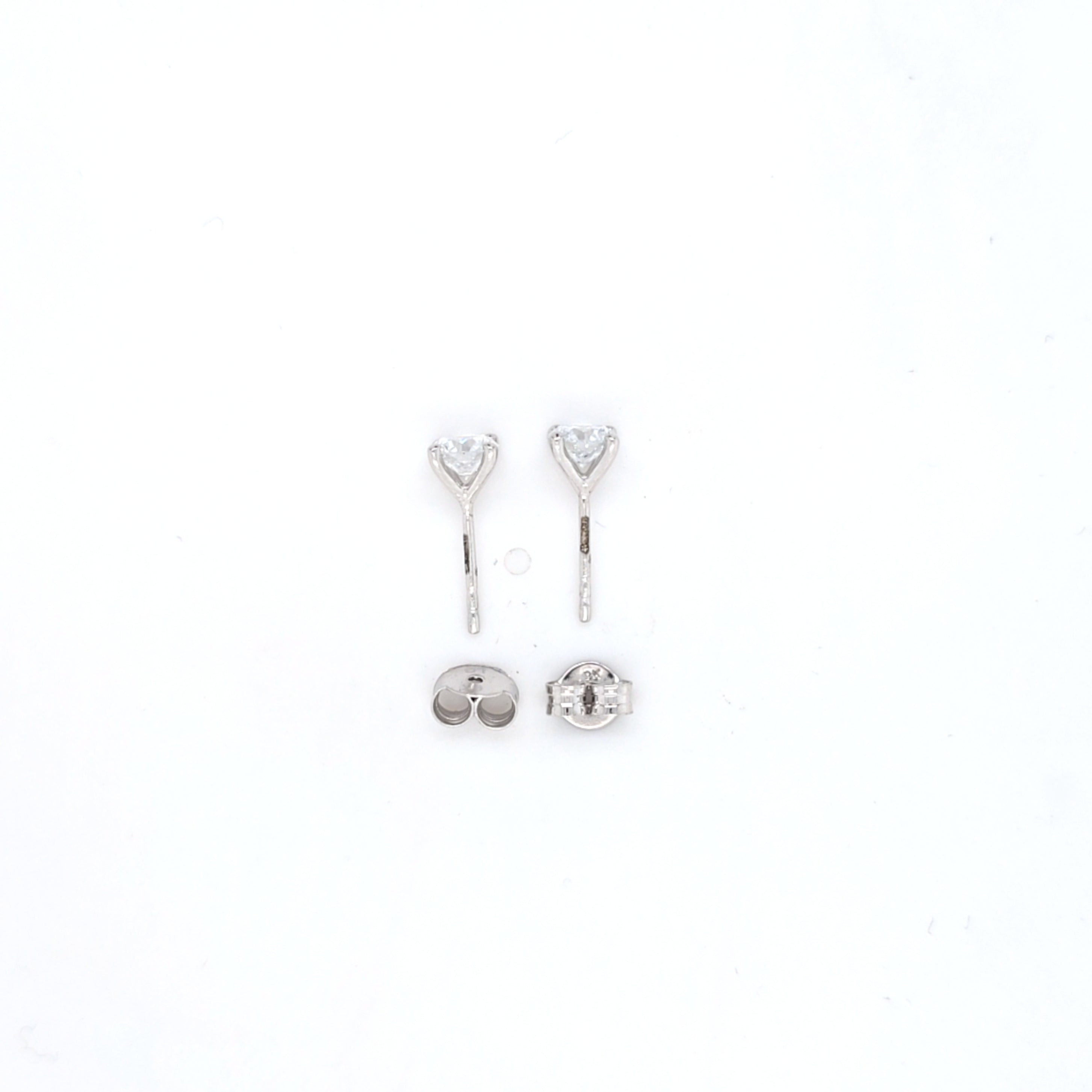 1.00ct F/VS LAB Diamond Stud Earrings Set In 9ct White Gold - Montpellier Jewellers