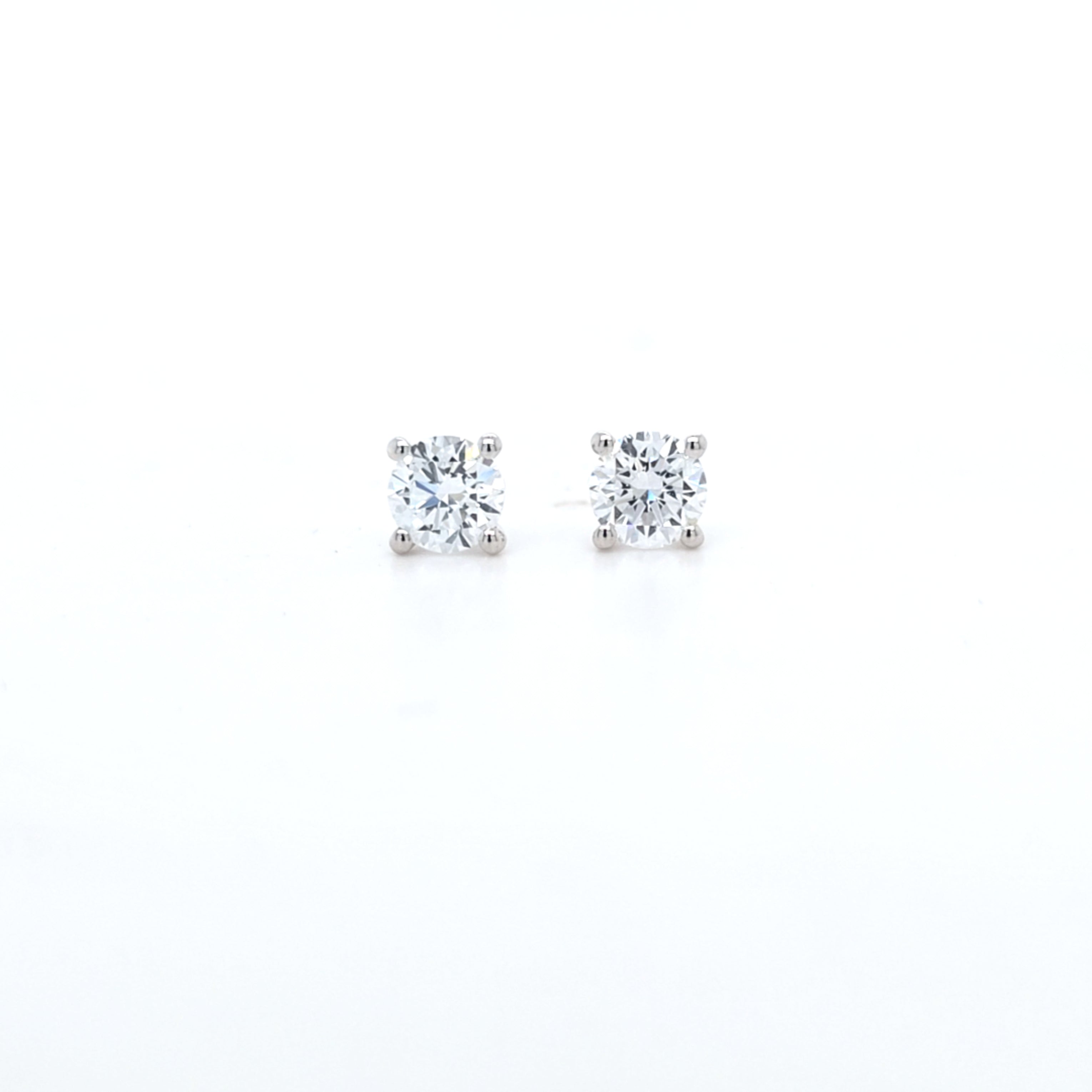 1.00ct F/VS LAB Diamond Stud Earrings Set In 9ct White Gold - Montpellier Jewellers