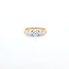 1.35ct F/VS LAB Diamond 3 Stone Ring Set In Yellow Gold