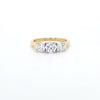 1.35ct F/VS LAB Diamond 3 Stone Ring Set In Yellow Gold