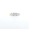 1.35ct F/VS LAB Diamond 3 Stone Ring Set In Yellow Gold