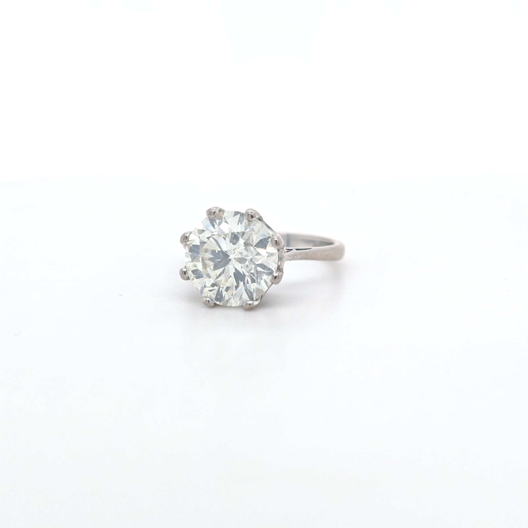 IGI 4.01ct J/SI2 Diamond Solitaire set in 18ct White Gold