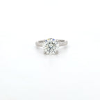 GIA 3.00ct L/I1 Round Brilliant Cut Diamond Solitaire set in Platinum