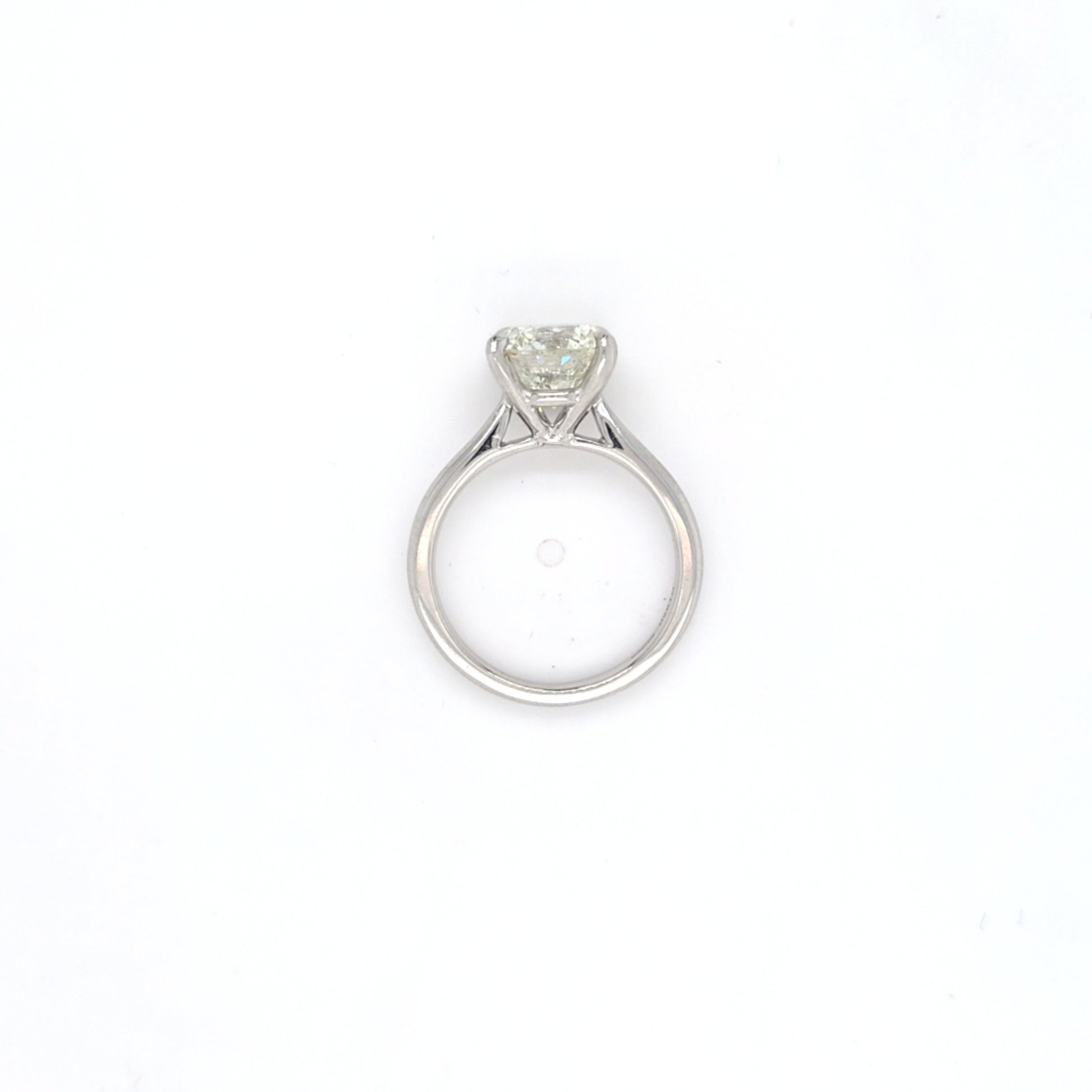 GIA 3.00ct L/I1 Round Brilliant Cut Diamond Solitaire set in Platinum