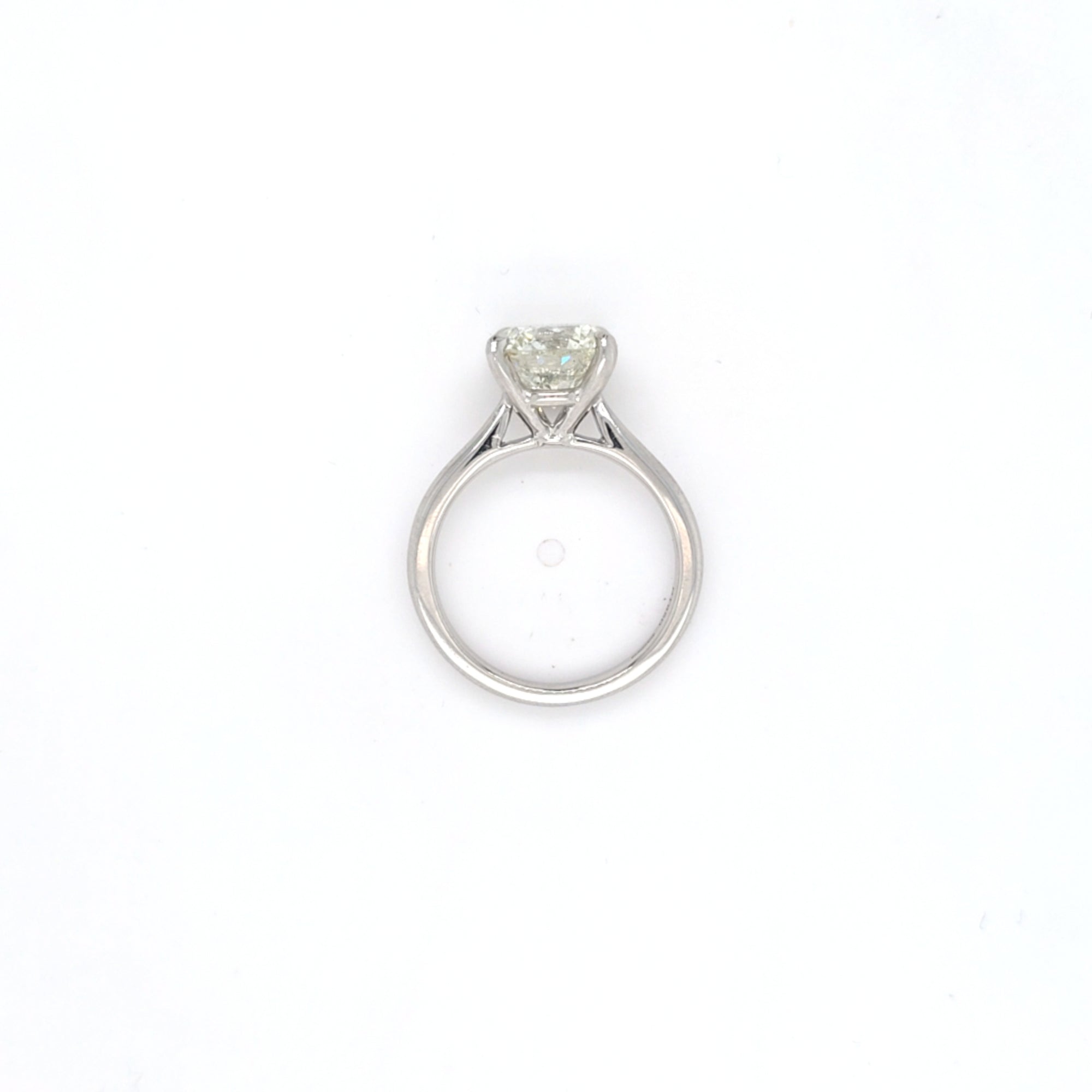 GIA 3.00ct L/I1 Round Brilliant Cut Diamond Solitaire set in Platinum