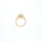 1.44ct F/VS LAB Diamond Halo Ring with Diamond Shoulders set in 9ct Yellow Gold