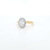 1.21ct D/VS1 LAB Diamond Halo Ring set in 9ct Yellow Gold