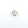 1.21ct D/VS1 LAB Diamond Halo Ring set in 9ct Yellow Gold