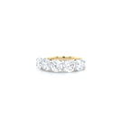 3.20ct F/VS LAB Diamond 5 Stone Ring Set In Yellow Gold