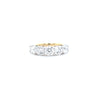 3.20ct F/VS LAB Diamond 5 Stone Ring Set In Yellow Gold