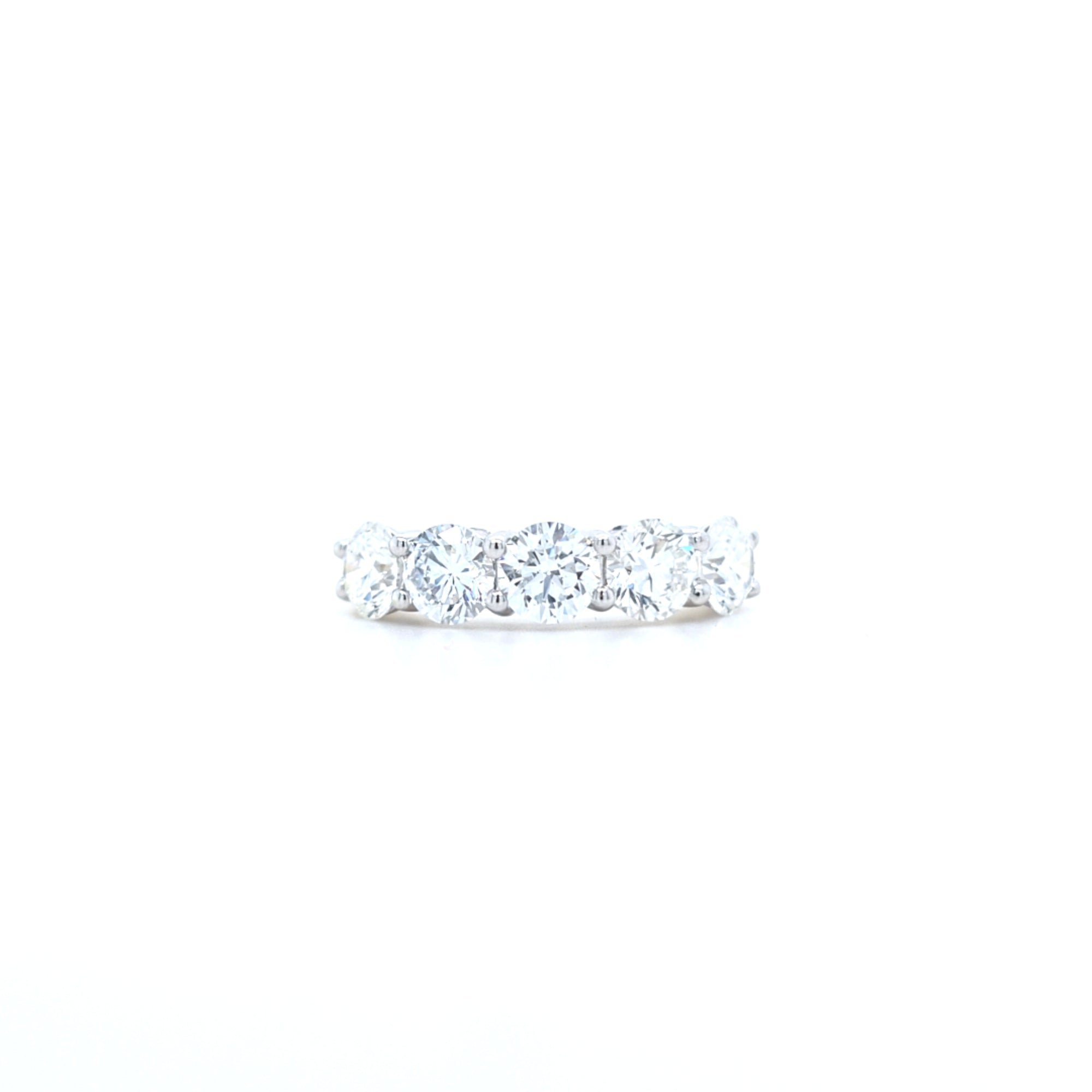 2.01ct F/VS LAB Diamond 5 Stone Ring Set In Yellow Gold