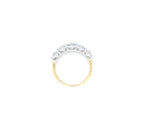 2.01ct F/VS LAB Diamond 5 Stone Ring Set In Yellow Gold