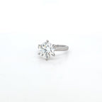 GIA 3.04ct I/SI1 Round Brilliant Cut Diamond Solitaire set in Platinum