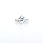 GIA 3.04ct I/SI1 Round Brilliant Cut Diamond Solitaire set in Platinum