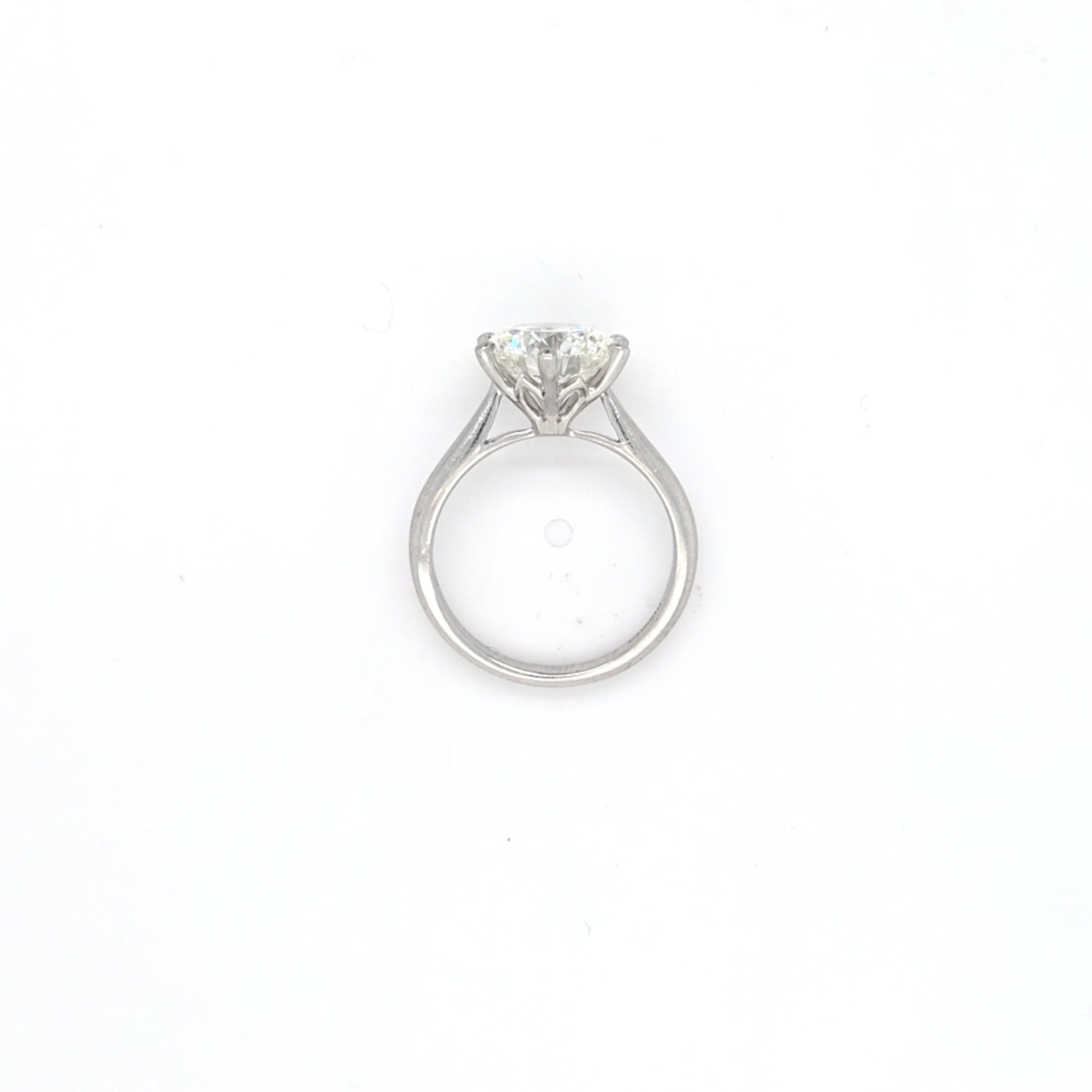 GIA 3.04ct I/SI1 Round Brilliant Cut Diamond Solitaire set in Platinum