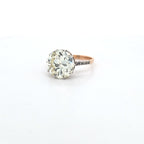 5.23ct M/SI Round Brilliant Cut Diamond Solitaire set in 18ct Gold with Diamond Shoulders