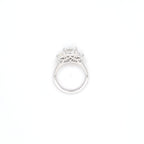 IGI 4.05ct D/VS1 Emerald Cut LAB Diamond Solitaire Ring with Trapezoid Side Stones Set in Platinum