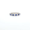 Diamond & Sapphire Claw Set Half Eternity Ring Set in Platinum