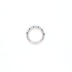 Diamond & Sapphire Claw Set Half Eternity Ring Set in Platinum