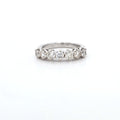 c. 1.20ct H/SI Diamond 7 Stone Ring Set In 18t White Gold - Montpellier Jewellers