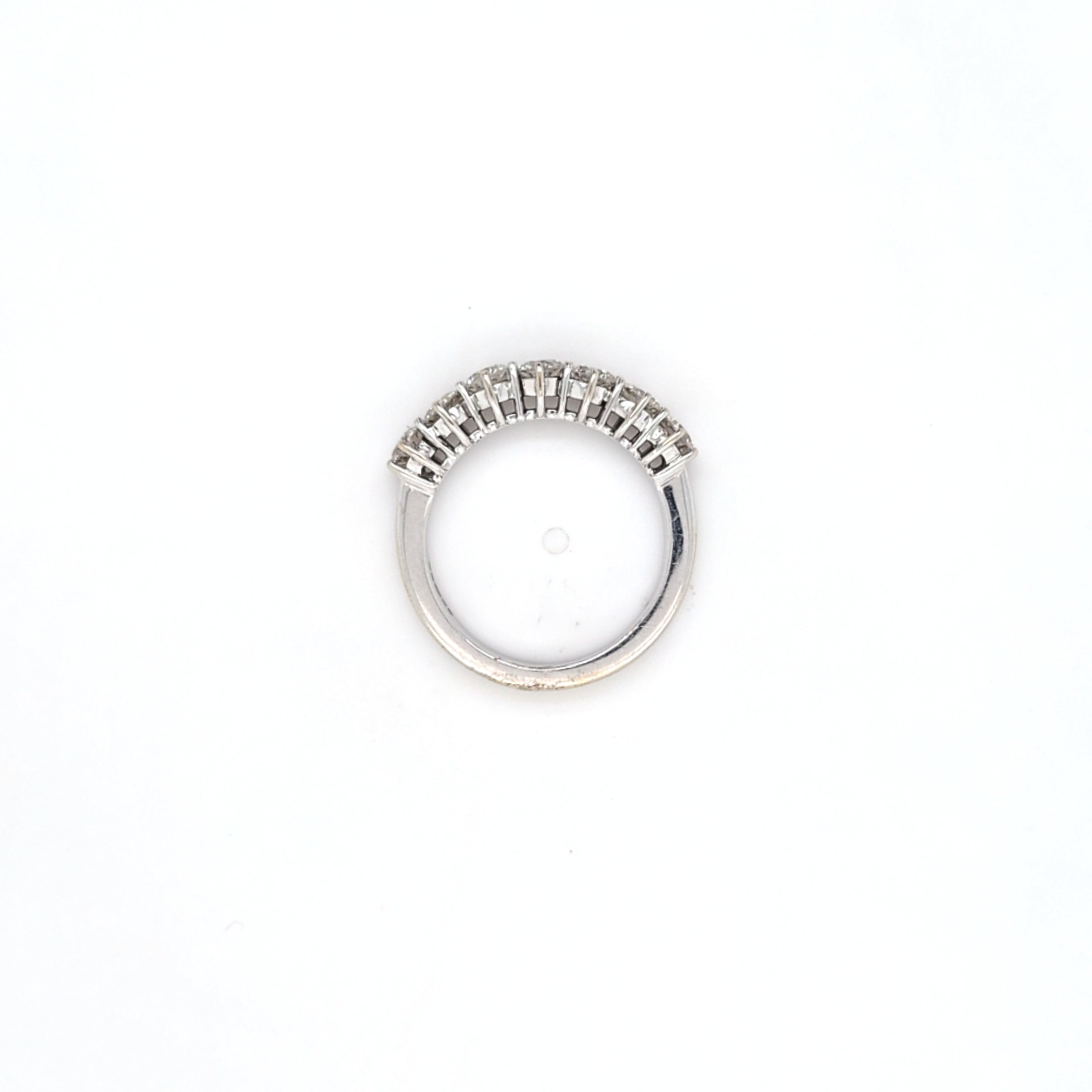 c. 1.20ct H/SI Diamond 7 Stone Ring Set In 18t White Gold - Montpellier Jewellers