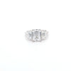 IGI 2.54ct D/VS1 Emerald Cut LAB Diamond Solitaire 3 Stone Ring Set in Platinum