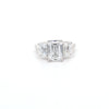IGI 2.54ct D/VS1 Emerald Cut LAB Diamond Solitaire 3 Stone Ring Set in Platinum